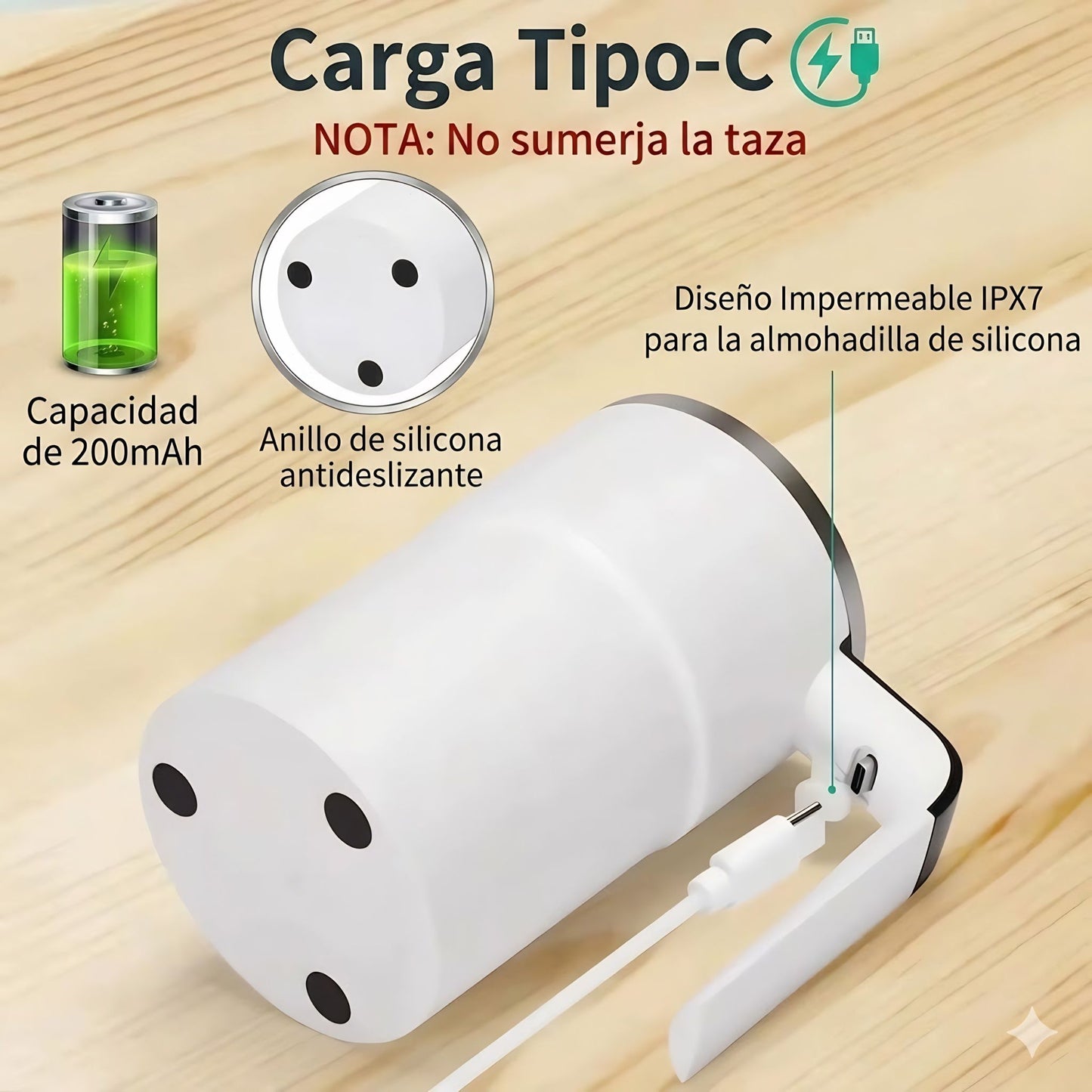 Taza Eléctrica Automezcla / Carga USB