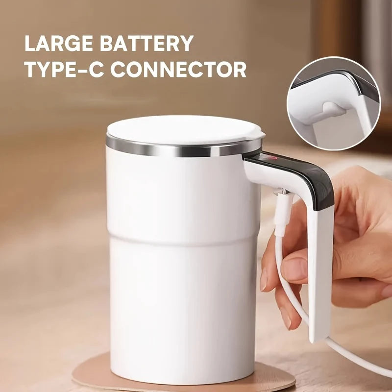 Temperature Display Automatic Stirring Cup, Rechargeable Magnetic Automatic Stirring Coffee Cup, Portable Travel Water Cup